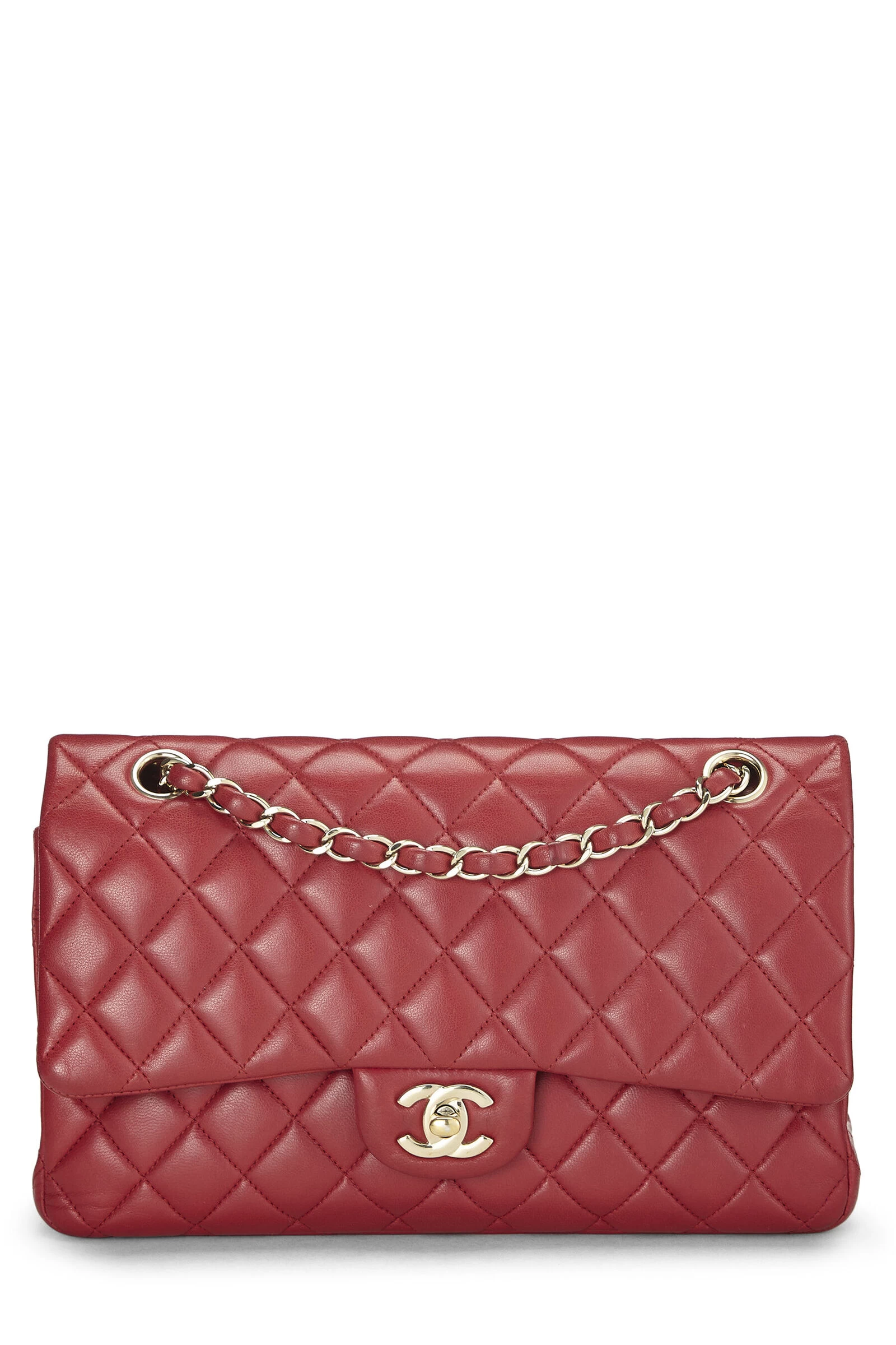 Chanel Red Quilted Lambskin Classic Double Flap Medium 1 Chanel Red Quilted Lambskin Classic Double Flap Medium
