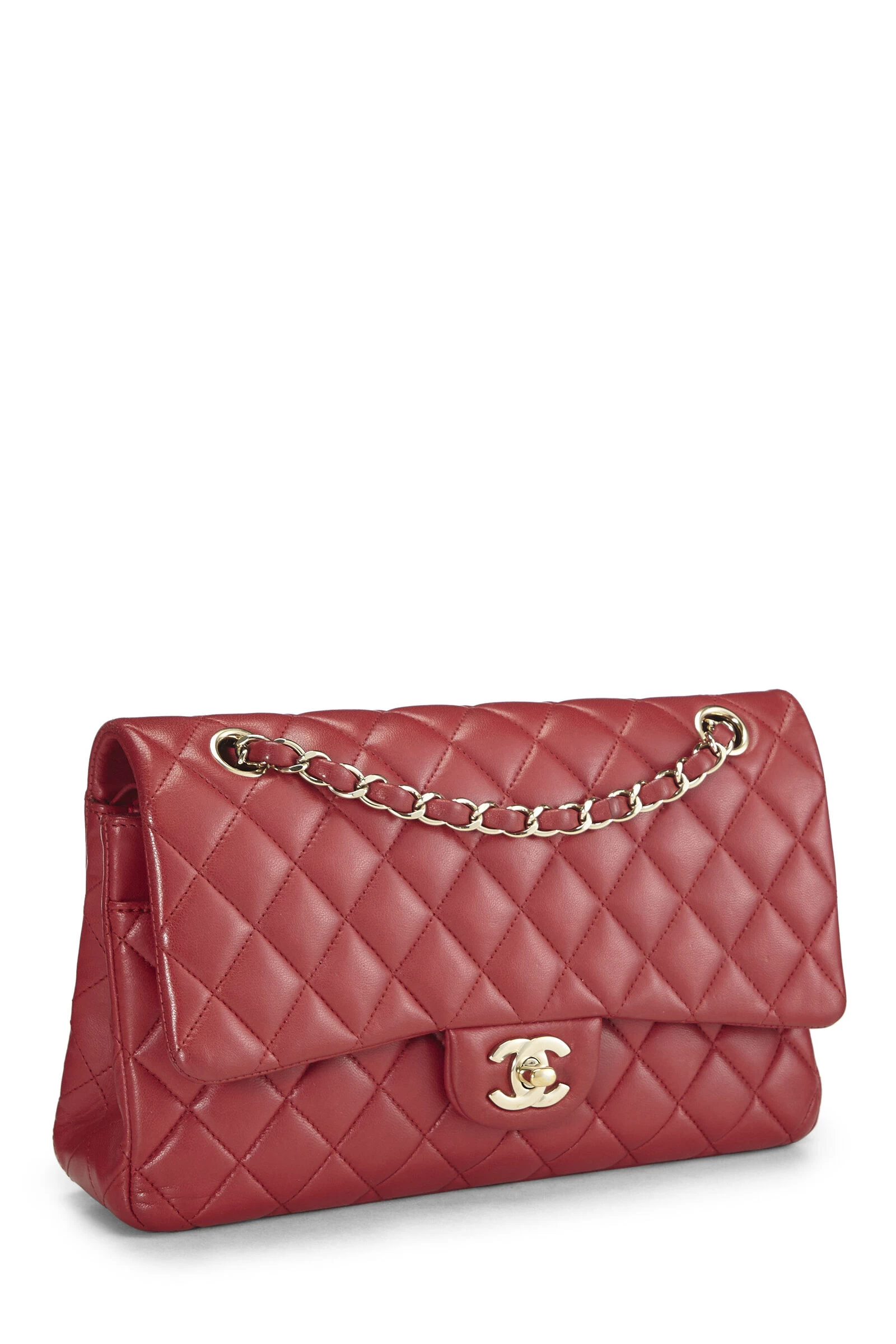 Chanel Red Quilted Lambskin Classic Double Flap Medium 2 Chanel Red Quilted Lambskin Classic Double Flap Medium - Image 2