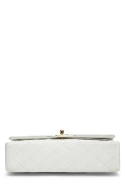 Chanel White Quilted Lambskin Classic Double Flap Medium -Fashion clothing Q6B0101IW0039 5