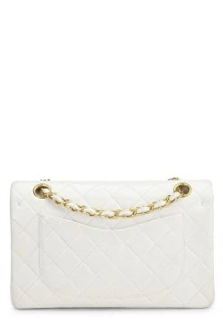 Chanel White Quilted Lambskin Classic Double Flap Small 9 Chanel White Quilted Lambskin Classic Double Flap Small -Fashion clothing Q6B0101IW1022 4