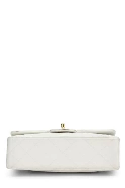 Chanel White Quilted Lambskin Classic Double Flap Small 10 Chanel White Quilted Lambskin Classic Double Flap Small -Fashion clothing Q6B0101IW1022 5