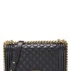 Chanel Black Quilted Calfskin Boy Bag Medium