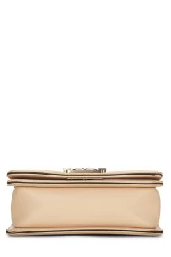 Chanel Beige Quilted Lambskin Top Handle Boy Bag Small 10 Chanel Beige Quilted Lambskin Top Handle Boy Bag Small -Fashion clothing Q6B01A3PP7009 5