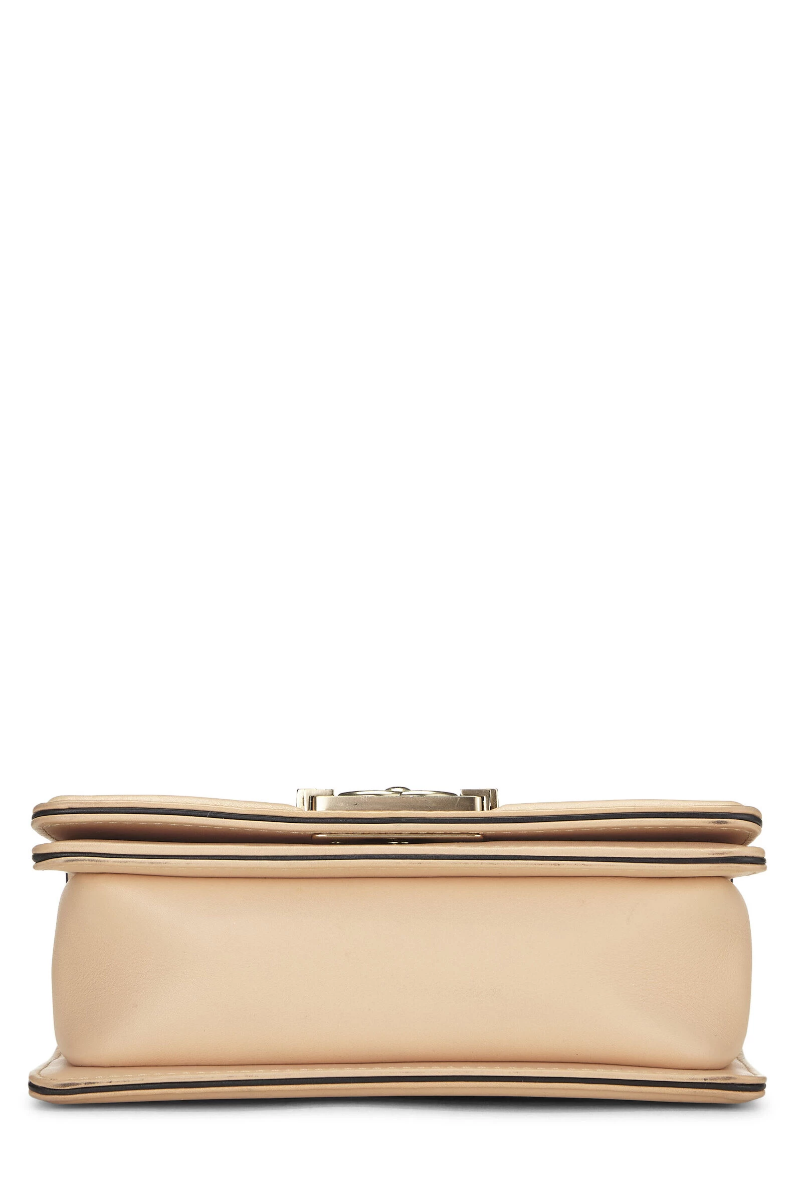 Chanel Beige Quilted Lambskin Top Handle Boy Bag Small 5 Chanel Beige Quilted Lambskin Top Handle Boy Bag Small - Image 5