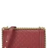Chanel Red Quilted Caviar Boy Bag Medium