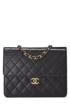 Chanel Black Quilted Lambskin Ex Flap Small