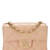Chanel Pink Quilted Caviar Half Flap Mini