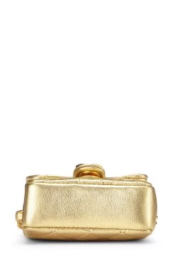 Chanel Metallic Gold Quilted Lambskin Half Flap Micro -Fashion clothing Q6B0271ID8019 5