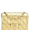 Chanel Gold Quilted Lambskin Square Flap Bag