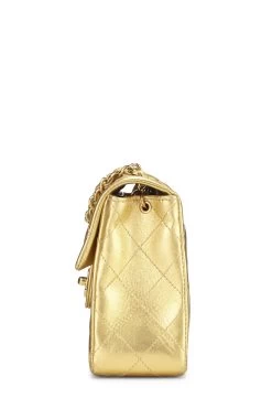 Chanel Gold Quilted Lambskin Square Flap Bag -Fashion clothing Q6B0271ID9019 3