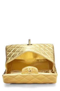 Chanel Gold Quilted Lambskin Square Flap Bag -Fashion clothing Q6B0271ID9019 6