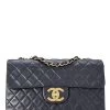 Chanel Black Quilted Lambskin Half Flap Maxi