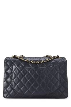 Chanel Black Quilted Lambskin Half Flap Maxi -Fashion clothing Q6B0271IK6368 4