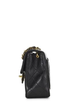 Chanel Black Quilted Lambskin Half Flap Mini -Fashion clothing Q6B0271IK9453 3