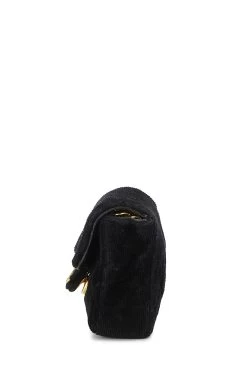 Chanel Black Quilted Velvet Half Flap Micro -Fashion clothing Q6B02739K8007 3