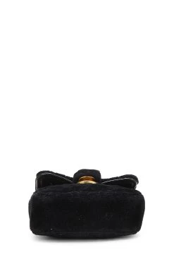 Chanel Black Quilted Velvet Half Flap Micro -Fashion clothing Q6B02739K8007 5