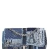 Chanel Blue Patchwork Half Flap Jumbo