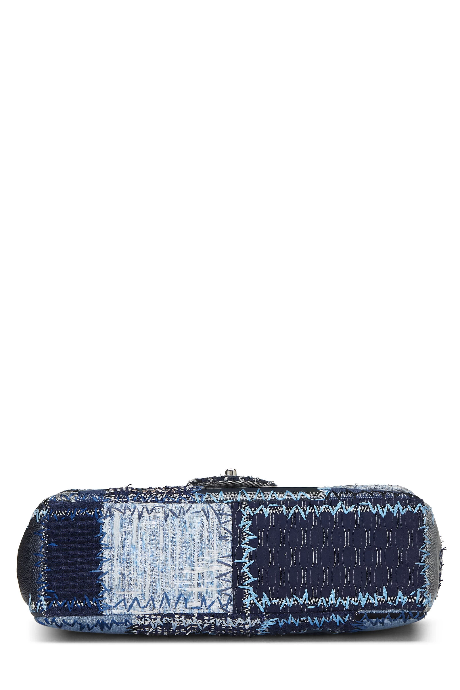 Chanel Blue Patchwork Half Flap Jumbo 5 Chanel Blue Patchwork Half Flap Jumbo - Image 5