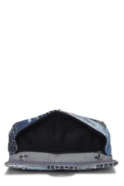 Chanel Blue Patchwork Half Flap Jumbo 11 Chanel Blue Patchwork Half Flap Jumbo -Fashion clothing Q6B0273OB4004 6