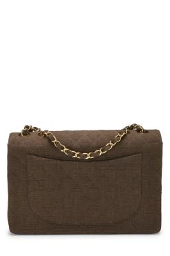Chanel Brown Linen Half Flap Maxi 9 Chanel Brown Linen Half Flap Maxi -Fashion clothing Q6B0275R06000 4