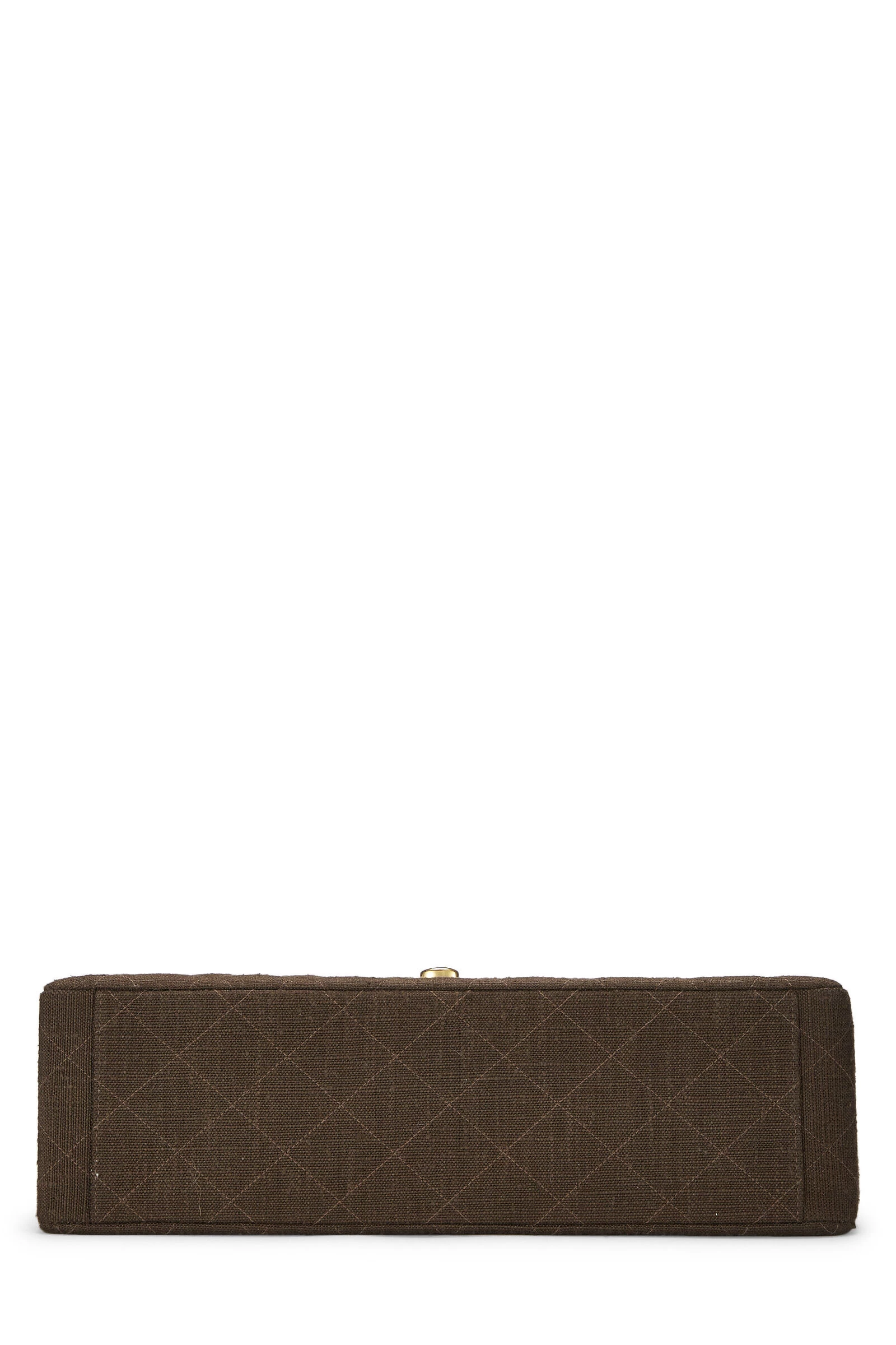 Chanel Brown Linen Half Flap Maxi 5 Chanel Brown Linen Half Flap Maxi - Image 5