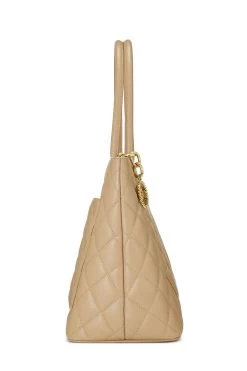Chanel Beige Quilted Caviar Medallion Tote -Fashion clothing Q6B02H0FIB181 3