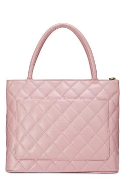 Chanel Pink Quilted Caviar Medallion Tote -Fashion clothing Q6B02H0FPB095 4