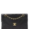Chanel Black Quilted Lambskin Round Flap Medium