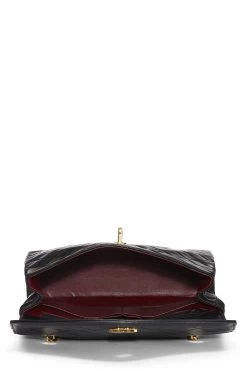 Chanel Black Quilted Lambskin Round Flap Medium -Fashion clothing Q6B02X1IKB013 6