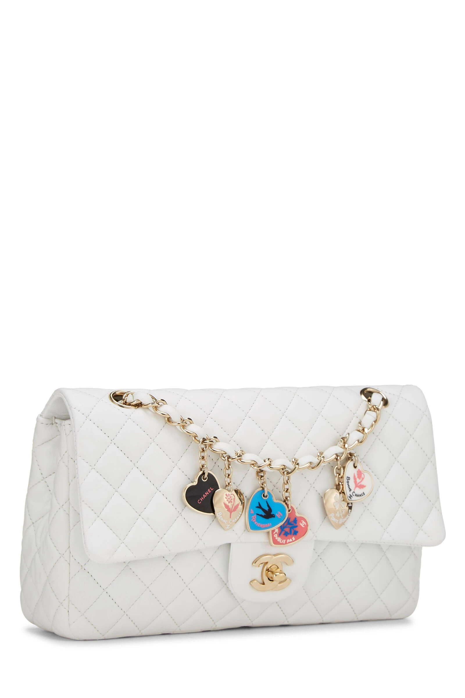 Chanel White Quilted Lambskin Valentine Flap Medium 2 Chanel White Quilted Lambskin Valentine Flap Medium - Image 2