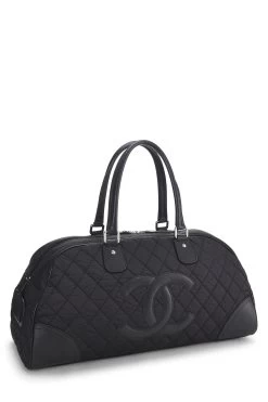 Chanel Black Quilted Nylon Boston Bag Large 7 Chanel Black Quilted Nylon Boston Bag Large -Fashion clothing Q6B04J21K5003 2