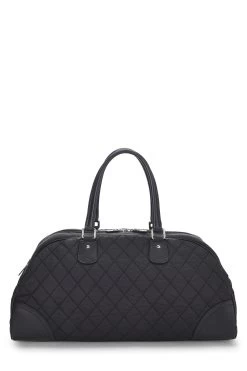 Chanel Black Quilted Nylon Boston Bag Large 9 Chanel Black Quilted Nylon Boston Bag Large -Fashion clothing Q6B04J21K5003 4