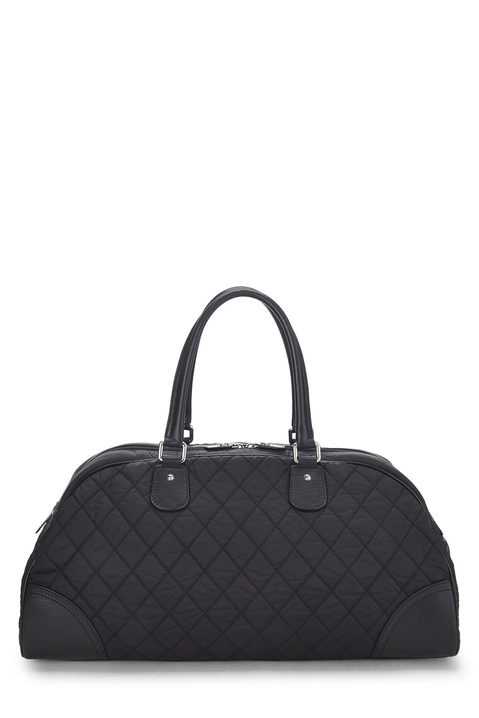 Chanel Black Quilted Nylon Boston Bag Large 4 Chanel Black Quilted Nylon Boston Bag Large - Image 4