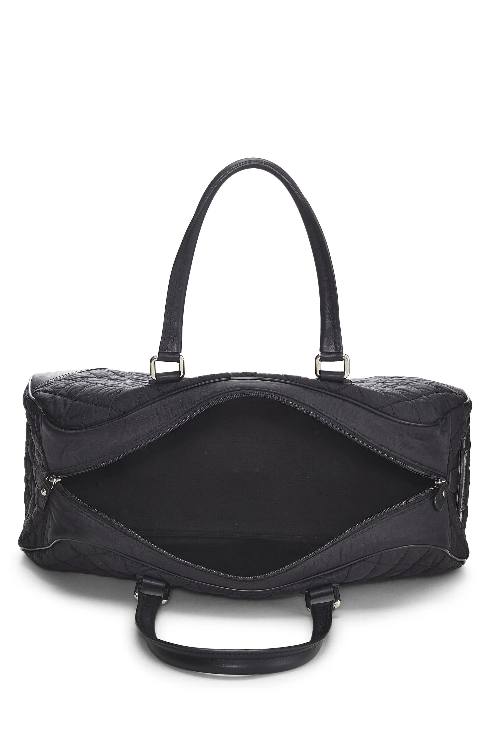 Chanel Black Quilted Nylon Boston Bag Large 6 Chanel Black Quilted Nylon Boston Bag Large - Image 6