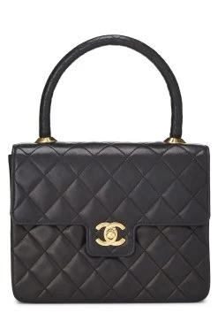 Chanel Black Quilted Lambskin Handbag Mini