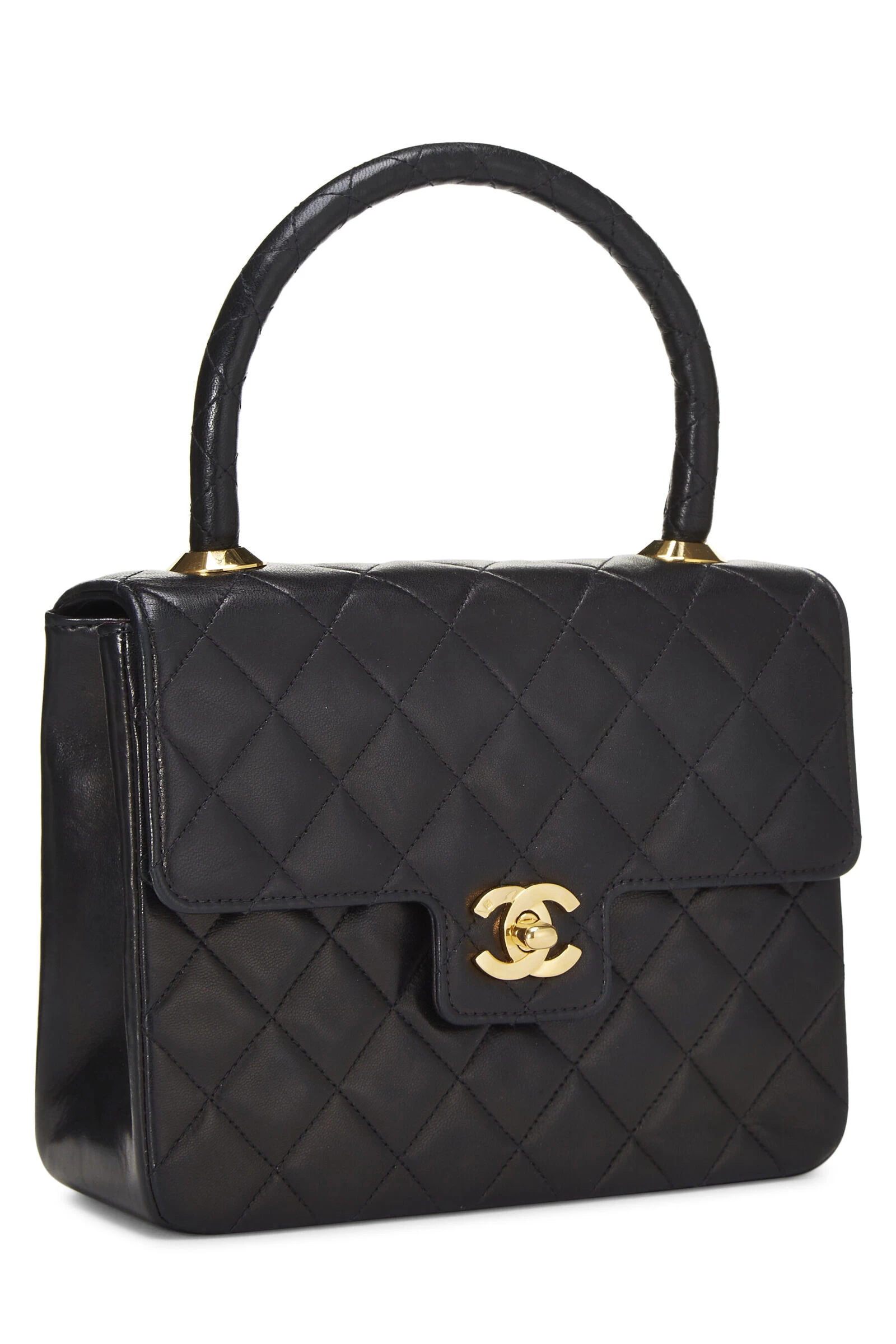 Chanel Black Quilted Lambskin Handbag Mini 2 Chanel Black Quilted Lambskin Handbag Mini - Image 2