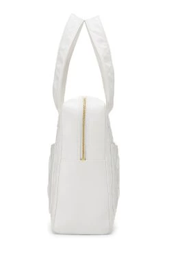 Chanel White Quilted Lambskin Top Handle Tote Mini -Fashion clothing Q6B04W1IWB002 3