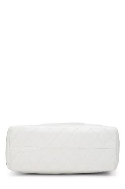 Chanel White Quilted Lambskin Top Handle Tote Mini -Fashion clothing Q6B04W1IWB002 5