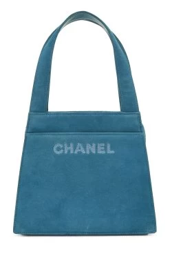 Chanel Blue Suede Handbag Mini