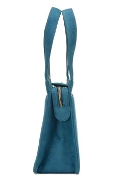 Chanel Blue Suede Handbag Mini -Fashion clothing Q6B04W2VB9001 3