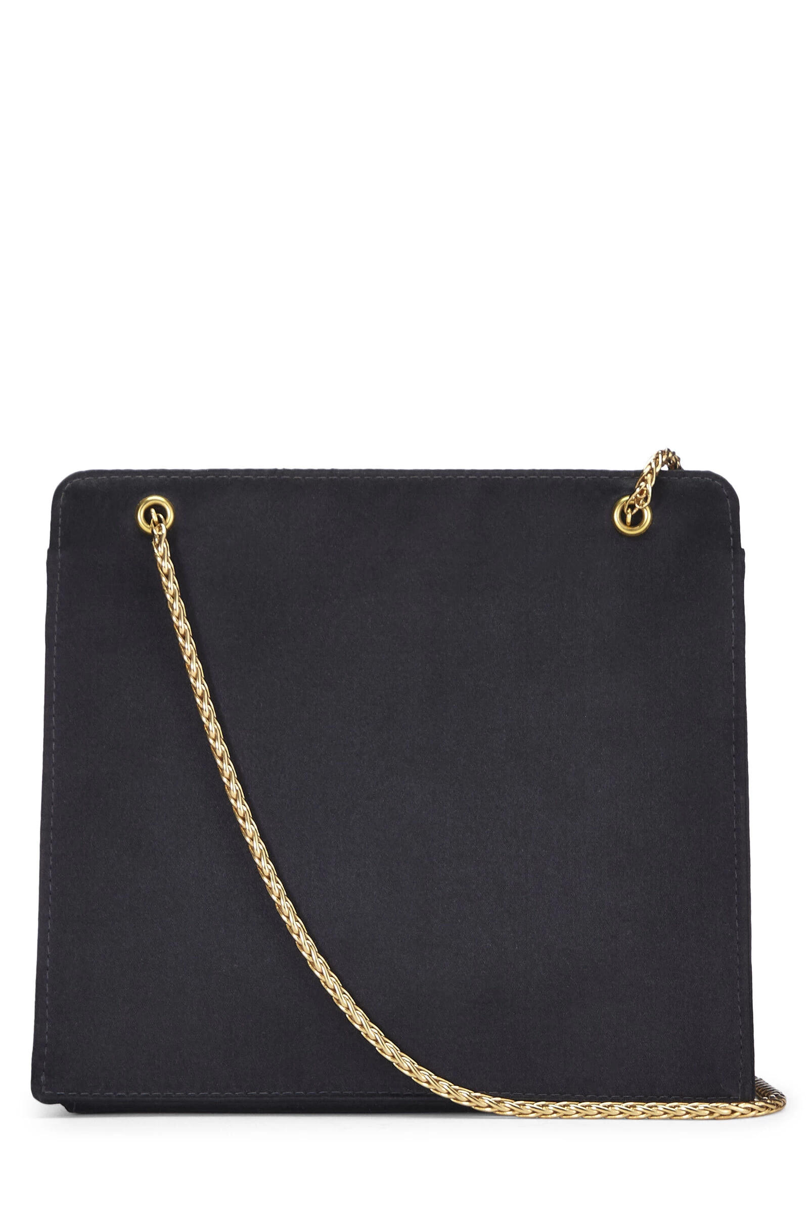 Chanel Black Satin 'CC' Shoulder Bag Mini 4 Chanel Black Satin 'CC' Shoulder Bag Mini - Image 4