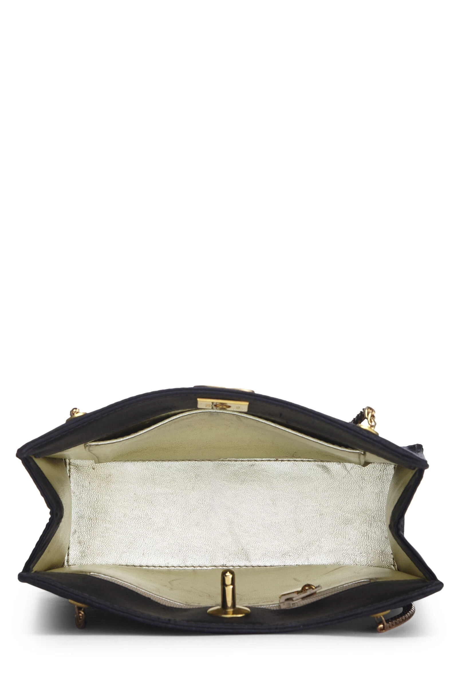 Chanel Black Satin 'CC' Shoulder Bag Mini 6 Chanel Black Satin 'CC' Shoulder Bag Mini - Image 6