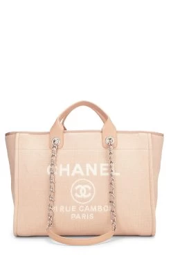 Chanel Pink Canvas Deauville Small