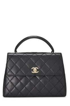 Chanel Black Quilted Lambskin Kelly Small