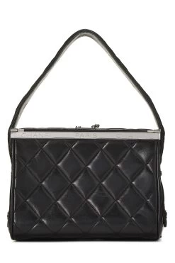 Chanel Black Quilted Lambskin Box Bag