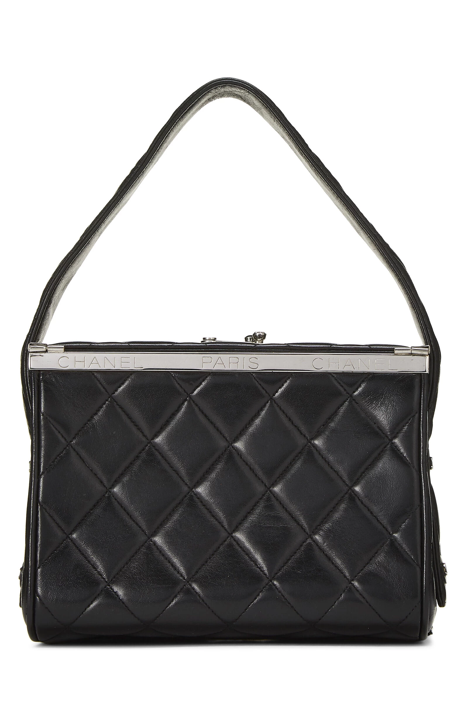 Chanel Black Quilted Lambskin Box Bag 1 Chanel Black Quilted Lambskin Box Bag