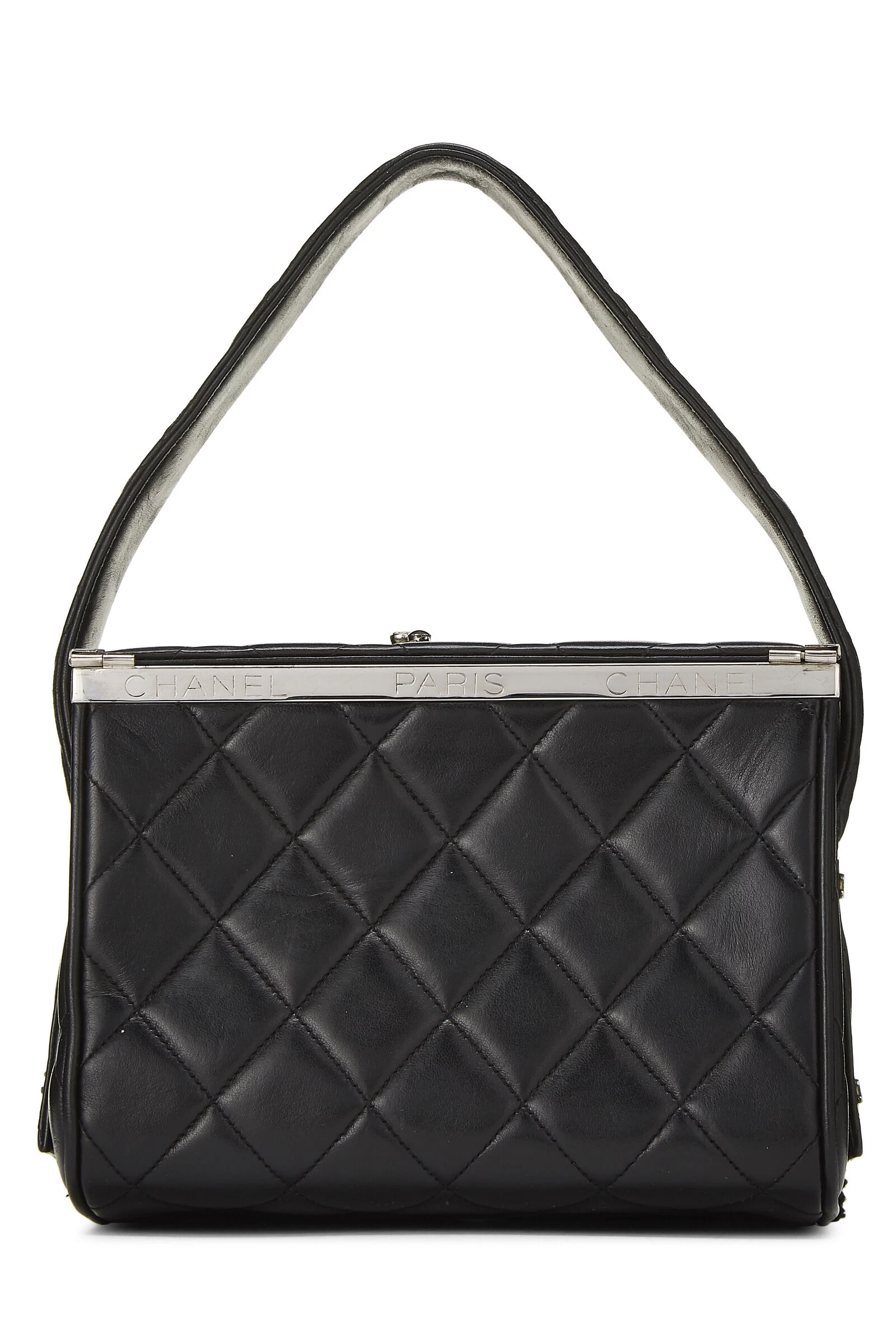 Chanel Black Quilted Lambskin Box Bag 4 Chanel Black Quilted Lambskin Box Bag - Image 4