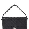 Chanel Black Quilted Caviar Double Sided Classic Flap Medium