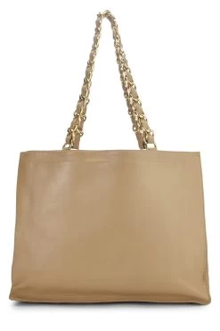 Chanel Beige Lambskin Flat Chain Handle Tote -Fashion clothing Q6B0XE1IIB006 4