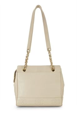 Chanel White Caviar 3 CC Tote Small 9 Chanel White Caviar 3 CC Tote Small -Fashion clothing Q6B12B0FWH000 4